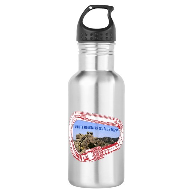 Wichita Mountains Climbing Carabiner Edelstahlflasche (Vorderseite)