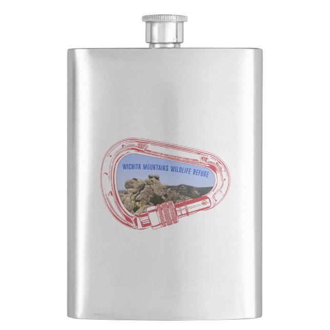 Wichita Mountains Climbing Carabiner Flachmann (Vorderseite)