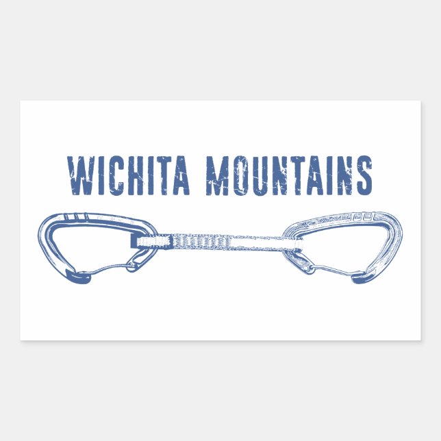 Wichita Mountains Rock Climbing Quickziehung Rechteckiger Aufkleber (Vorderseite)