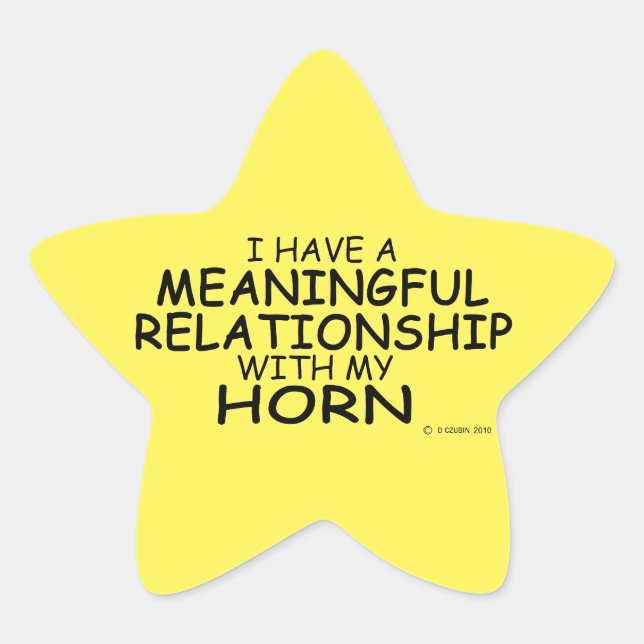 Wichtige Beziehung Horn Star Sticker (Vorderseite)
