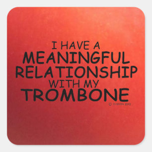 Wichtige Beziehung Trombone Square Sticker