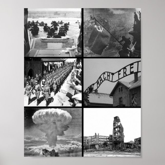 Wichtige Ereignisse des Zweiten Weltkriegs Poster (Vorne)