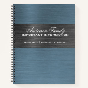Wichtige Familieninformationen Familienplanung Notizbuch