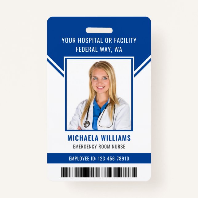 Wichtige Foto-Sicherheits-ID für Mitarbeiter Ausweis (Vorderseite)