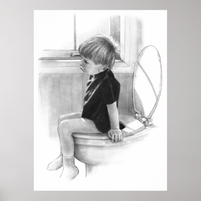 WICHTIGE GESCHÄFTE: JUGENDLICHE AUF TOILET, PENCIL POSTER (Vorne)