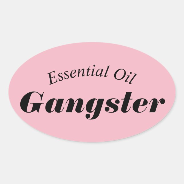 Wichtige Öl-Gangster-Aufkleber Ovaler Aufkleber (Vorderseite)