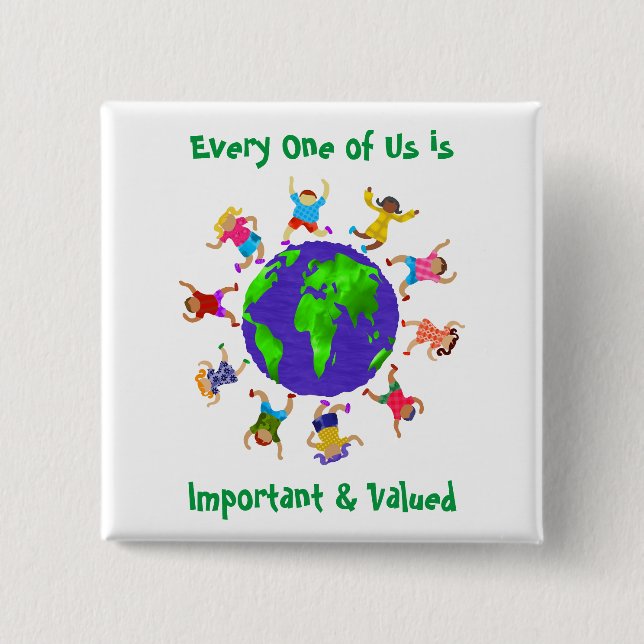 Wichtige und wertvolle Kinder Button (Vorderseite)