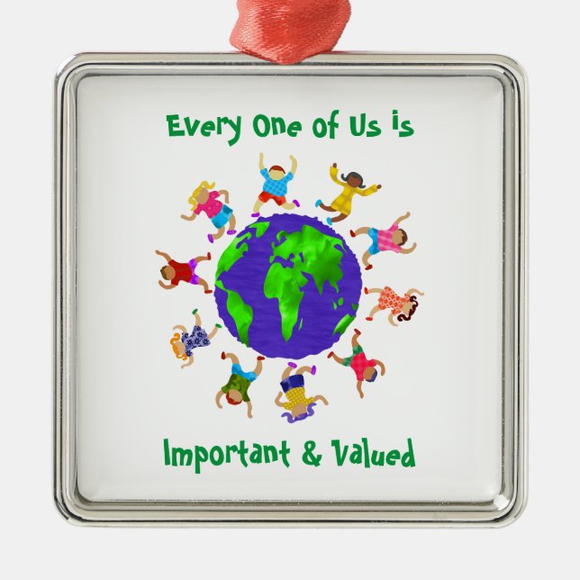 Wichtige und wertvolle Kinder Ornament Aus Metall (Vorne)