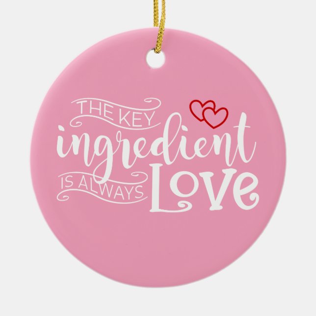 Wichtiger Bestandteil ist die Liebe Valentine | Or Keramik Ornament (Vorne)