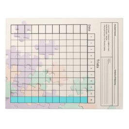 Wichtiges SpEd-Tool: Leeres Datenblatt (Tests) Notizblock