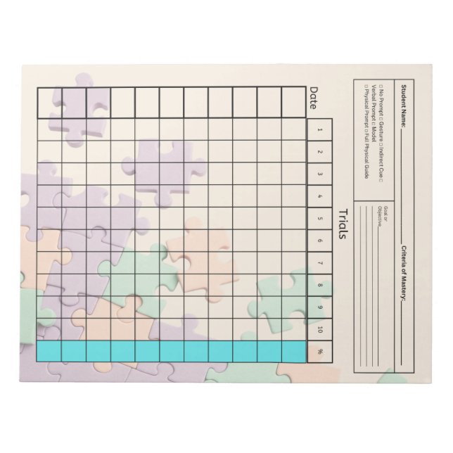 Wichtiges SpEd-Tool: Leeres Datenblatt (Tests) Notizblock (Vorderseite)