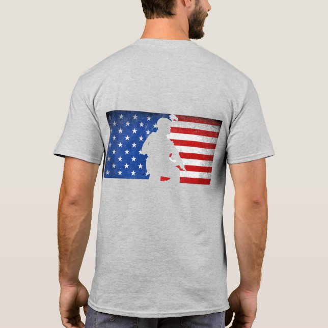 "WICHTIGSTE LEAGUE AMERIKANISCHE INFANTRIE" T-Shirt (Rückseite)