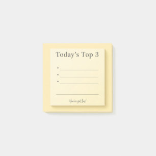Wichtigste Prioritäten von "heute" Post-it Klebezettel