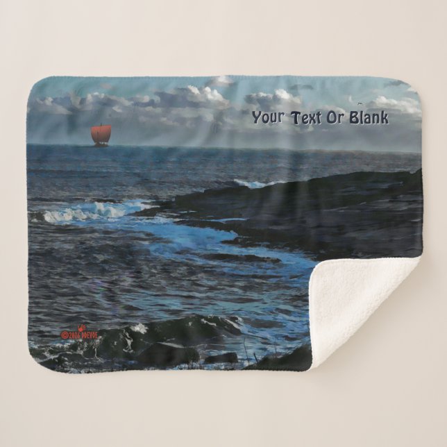 Wick Bay Wikinger-Langschiff Sherpadecke (Vorderseite (Horizontal))