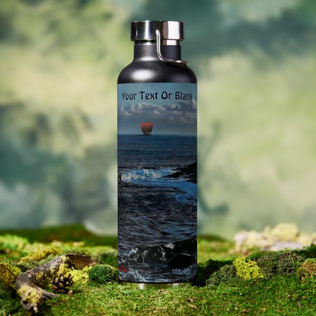 Wick Bay Wikinger-Langschiff Trinkflasche (Außenbereich (gedreht))