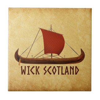 Wick Scotland Wikingerschiff Fliese