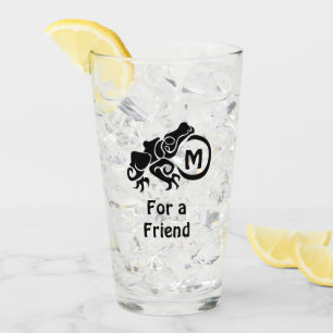 Wick Tribal Frog Monogram Glas