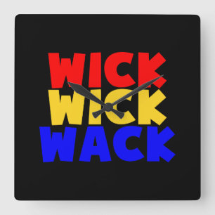 Wick Wack Quadratische Wanduhr