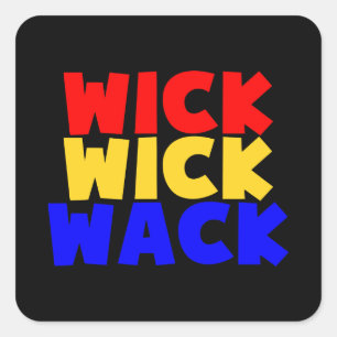 Wick Wack Quadratischer Aufkleber