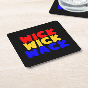 Wick Wack Rechteckiger Pappuntersetzer
