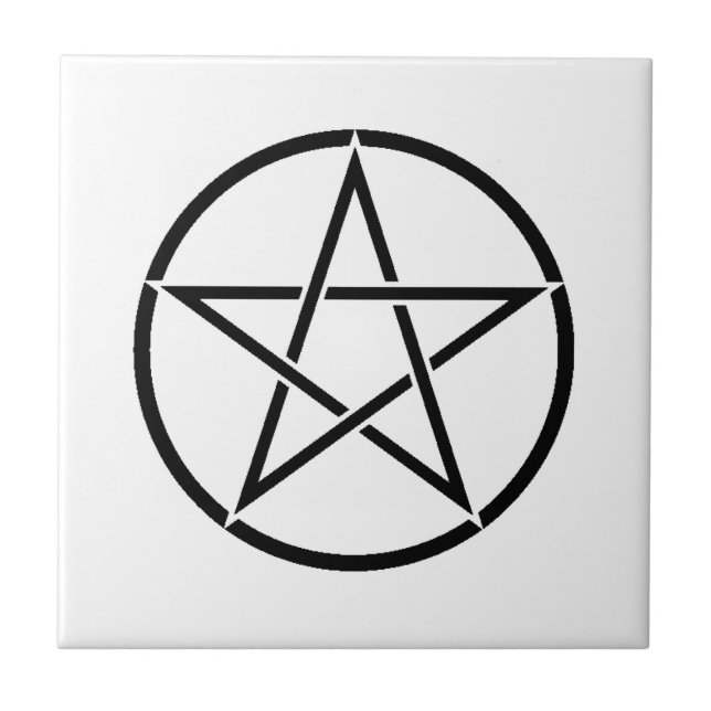 Wickanisches Pentagramm (Pentagram) Fliese (Vorderseite)