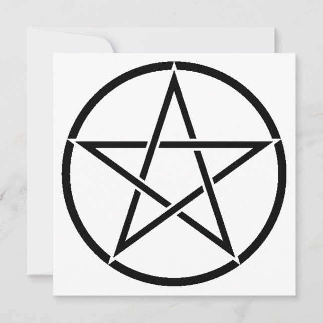 Wickanisches Pentagramm (Pentagram) Karte (Vorderseite)