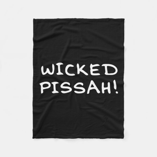 Wicked Ah! Funny Awesome Er New England  Fleecedecke (Vorderseite)