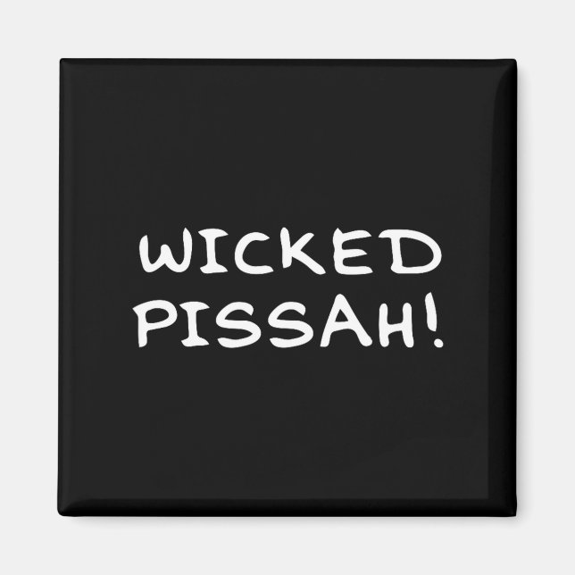 Wicked Ah! Funny Awesome Er New England  Magnet (Vorne)