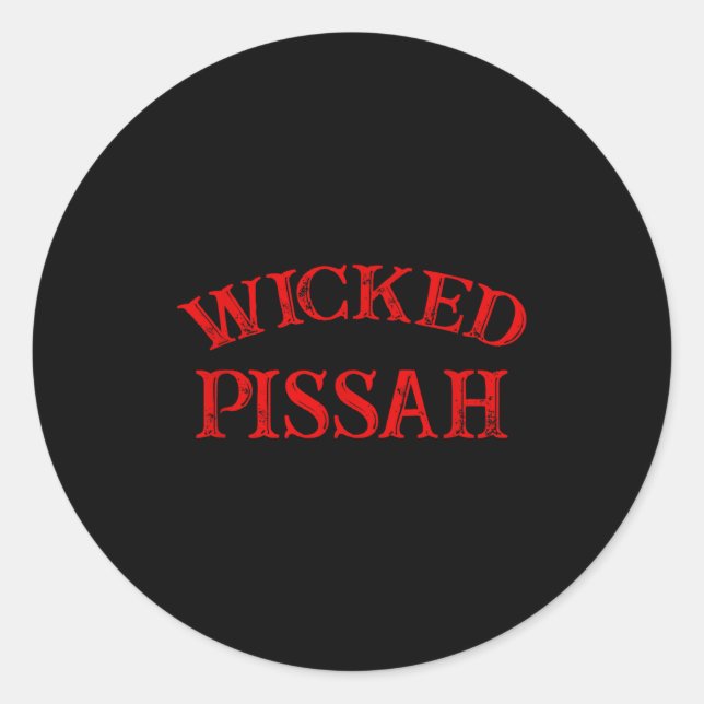 Wicked Ah Funny Er Boston New England Southie  Runder Aufkleber (Vorderseite)