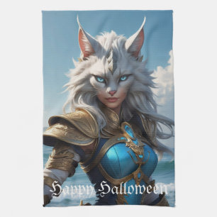 Wicked Blue Mit Augen Cat Geschirrtuch