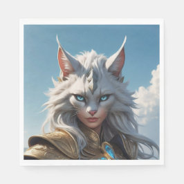 Wicked Blue Mit Augen Cat Serviette