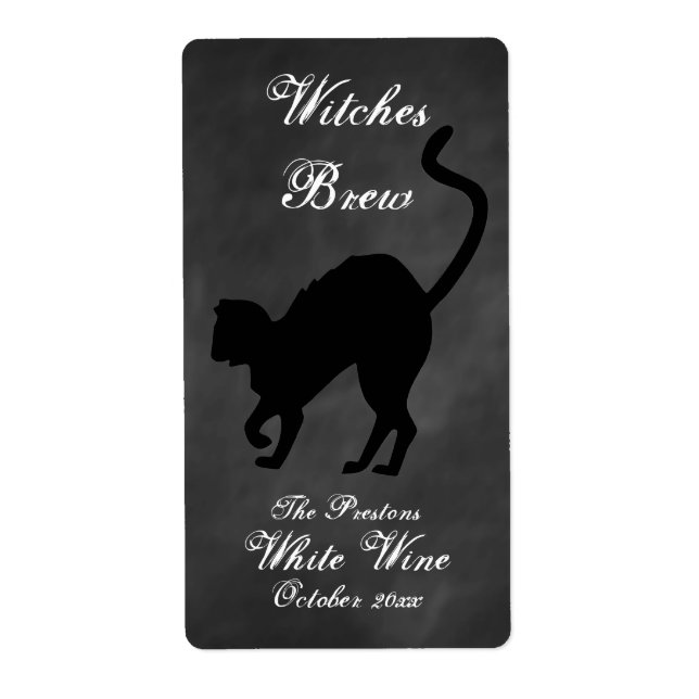 Wicked Cat Hexen Brew Wine Label (Vorne)