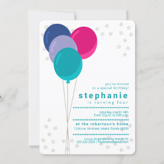 Wicked Cool Birthday Balloons Einladung