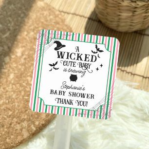 Wicked Cute Baby braut Halloween-Baby-Party Quadratischer Aufkleber