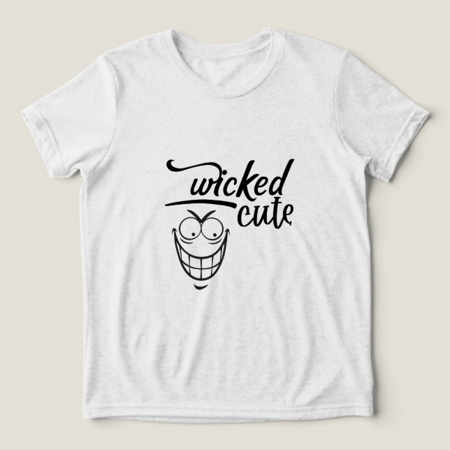 wicked cute design  Tri-Blend shirt (Design Vorderseite)