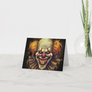 Wicked Funhouse Carnival Clown Happy Halloween Karte