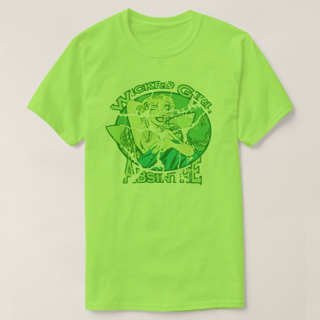 Wicked Girl Absinthe Vintag T-Shirt (Design vorne)