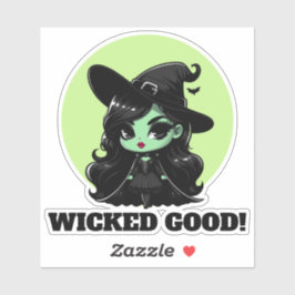 Wicked Good Little Green Hexe Einladung Aufkleber