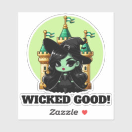 Wicked Good Little Green Hexe Einladung Aufkleber