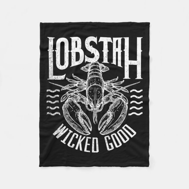 Wicked Good Lobstah Funny Maine Boston Cape Cod Lo Fleecedecke (Vorderseite)