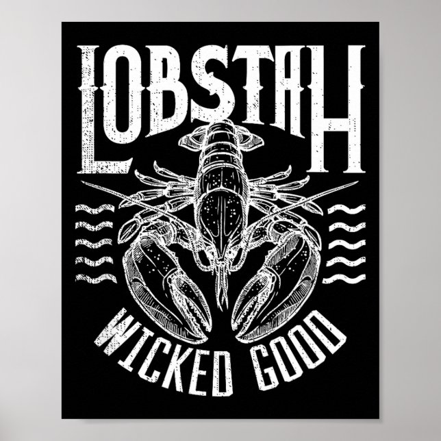 Wicked Good Lobstah Funny Maine Boston Cape Cod Lo Poster (Vorne)