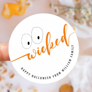 Wicked Halloween Fvor Leckerei Bag Runder Aufkleber