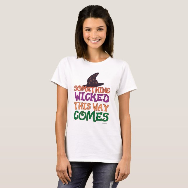 Wicked Halloween Sprichwort Funny Witz Cartoon T-Shirt (Vorne ganz)