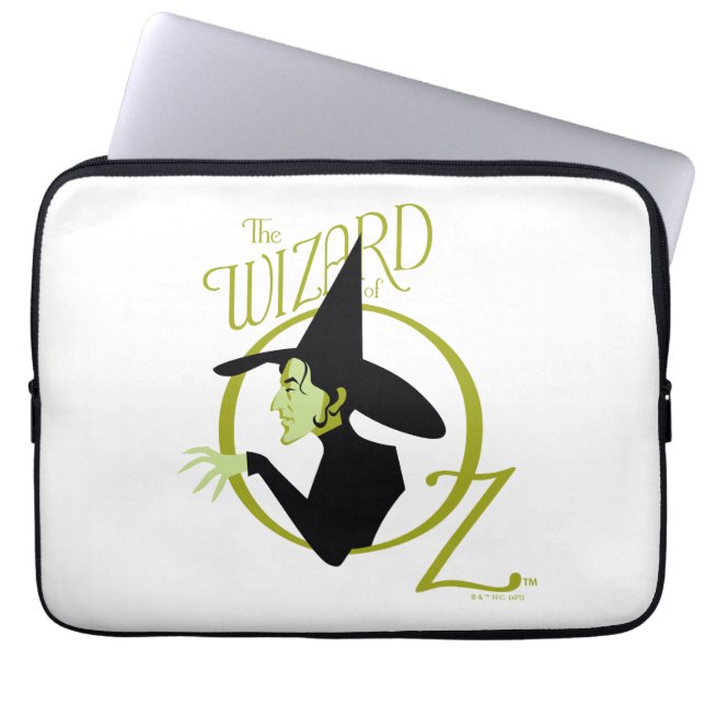 Wicked Hexe™ Der Assistent für OZ™-Logo Laptopschutzhülle (Vorderseite)