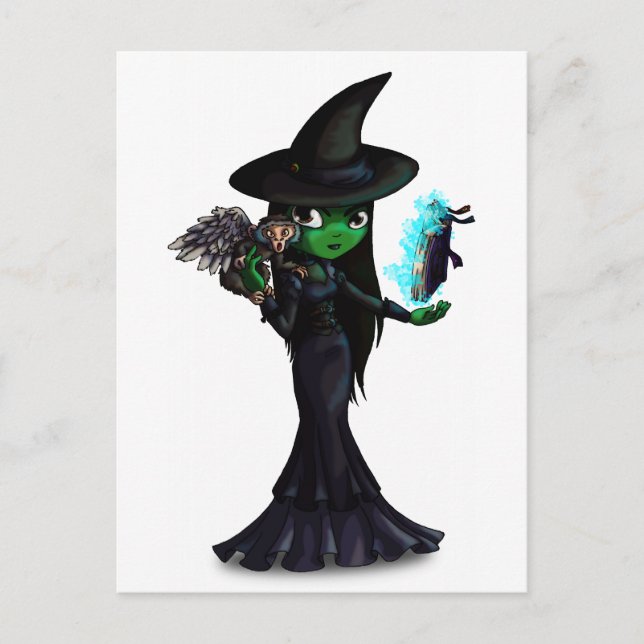 Wicked Hexe Postkarte (Vorderseite)