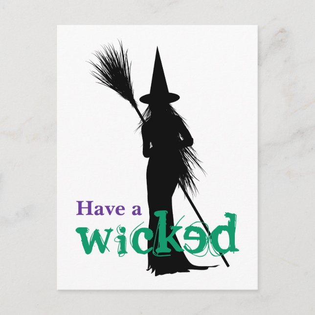 Wicked Hexe Postkarte (Vorderseite)
