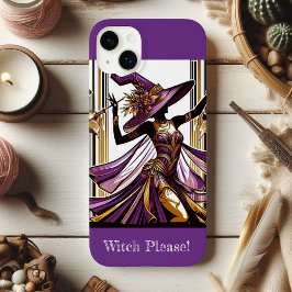Wicked Hexe Spooky Lila Gold Hue Art Deco Funky Case-Mate iPhone 14 Plus Hülle