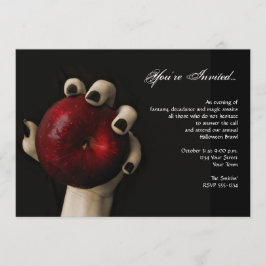 Wicked Hexenrot-Apfel-Halloween-Party Einladung