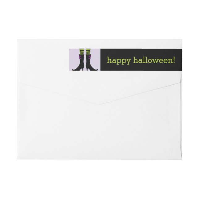 Wicked Hexenstiefel Halloween Address Labels (Rückseite)