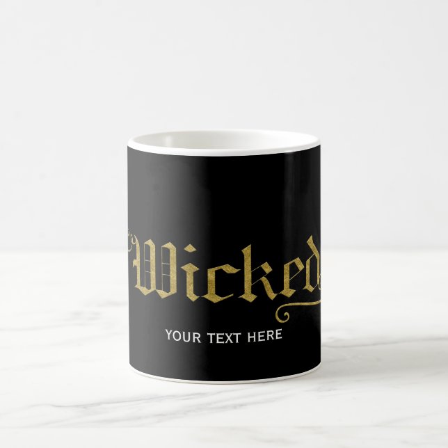WICKED Imitate Gold Look Halloween Festival Kaffeetasse (Mittel)